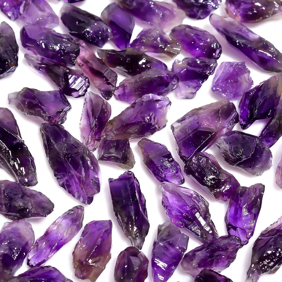GEMKORA (Pcs : 12+pcs) Wholesale Lot of Raw Chevron Amethyst Pencils Rough Gemstone (Size : 10 to 15mm), Jewelry Making Supply, Witchcraft, Cabbing, Tumbling (Weight : 50 carats)