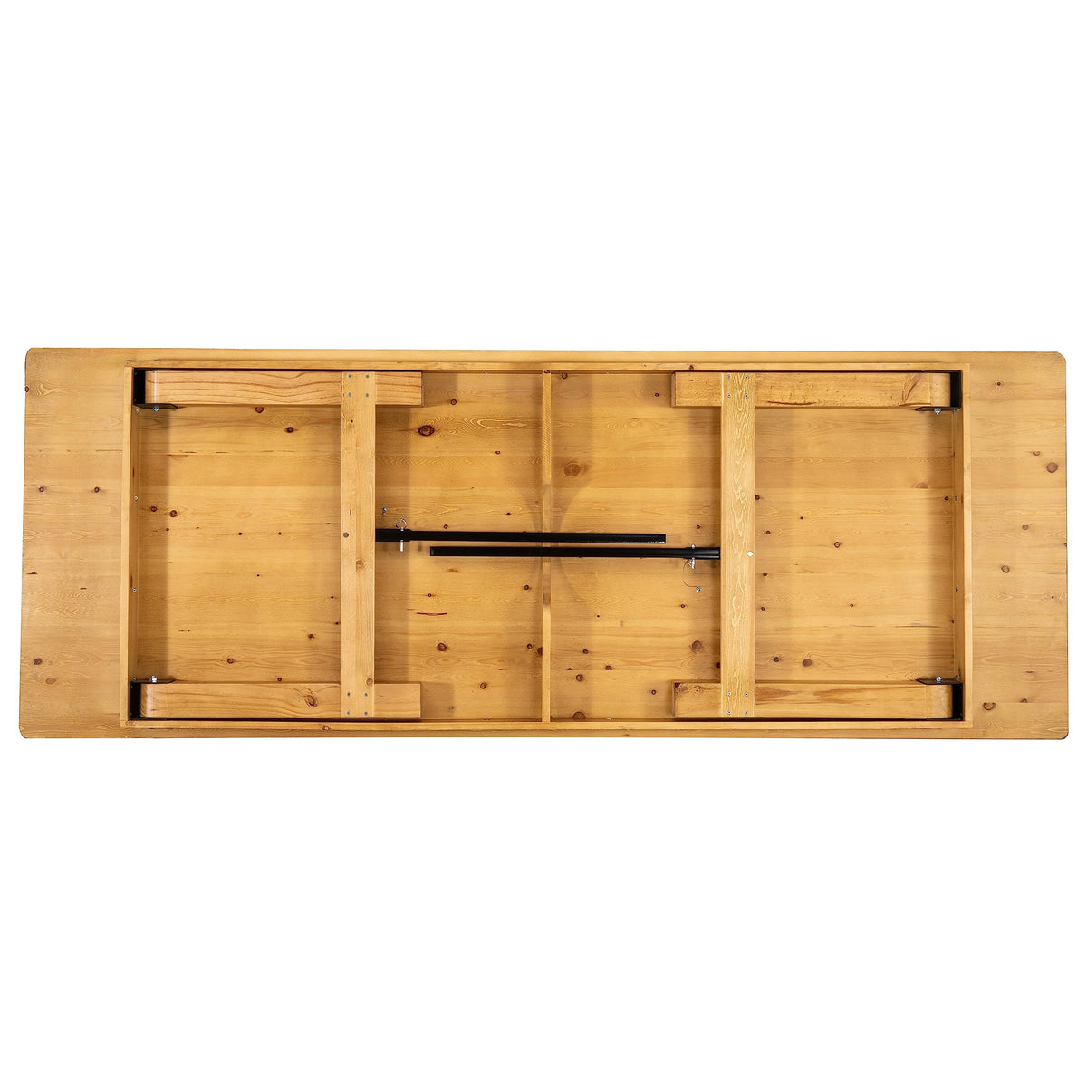 Flash Furniture Hercules Commercial Grade Farmhouse Dining Table | Solid Pine Foldable Table for 10 in Antique Rustic Light Natural | Rustic Charm for Home and Events