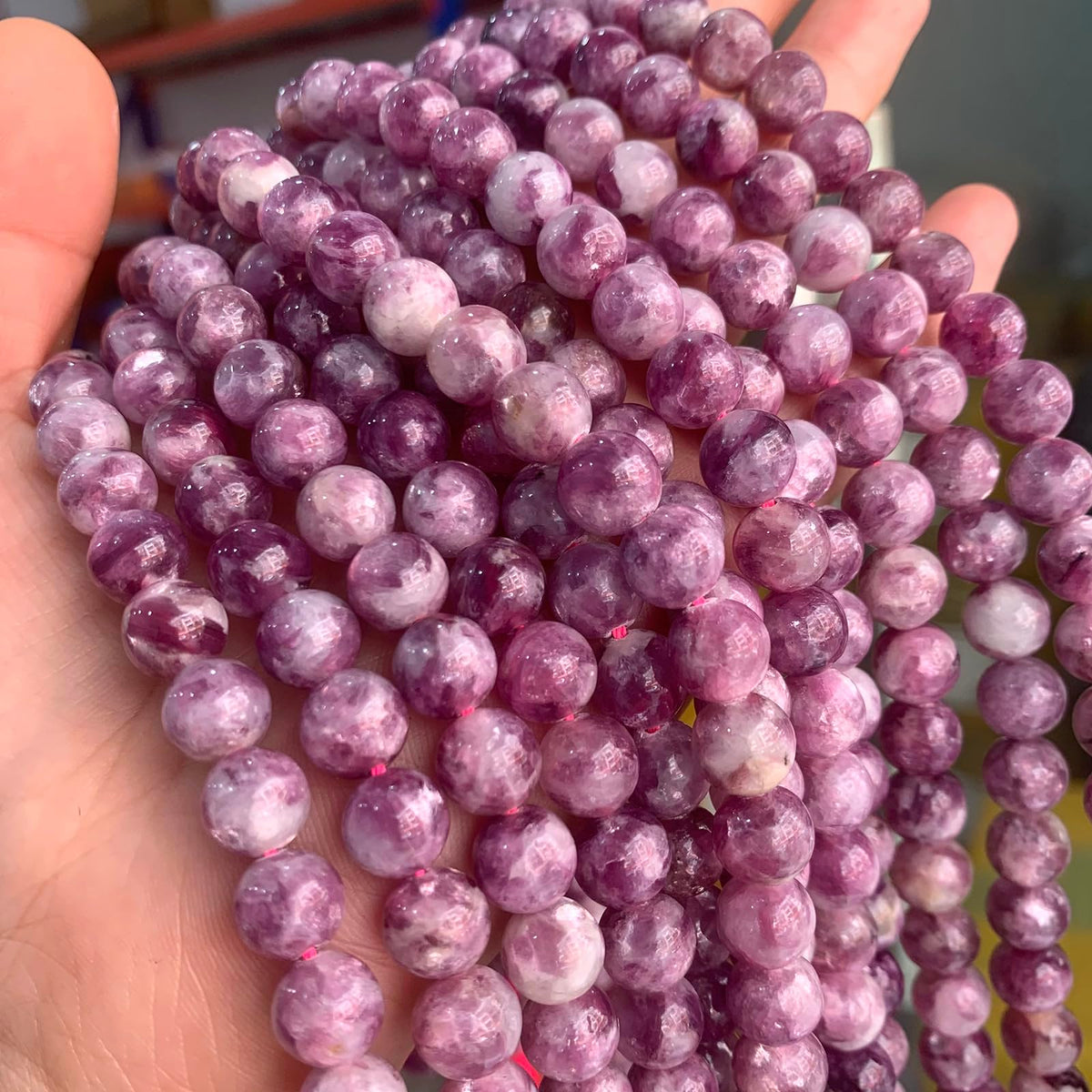 38PCS 10MM Natural Stone Purple Emerald Beads Round Loose Beads for Jewelry Making DIY Bracelet Necklace Accessories 15"