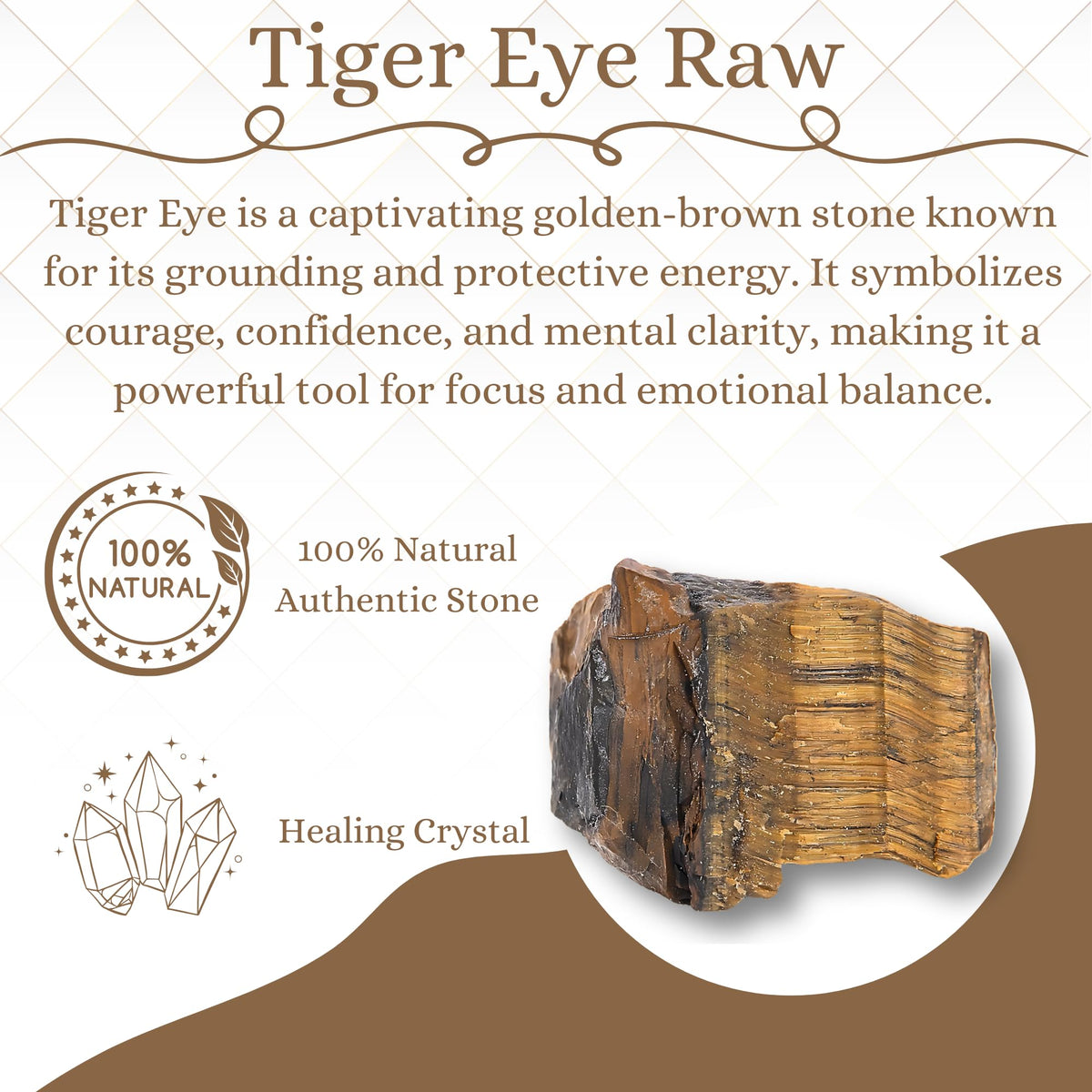 ANAYA AGATE Tiger Eye Raw Crystals Rough Gemstones with Authenticity Card, Velvet Pouch Raw Stones for Tumbling, Cabbing, Polishing, Cutting Natural Healing Crystals for Home Decor, DIY Stones (2 Piece)