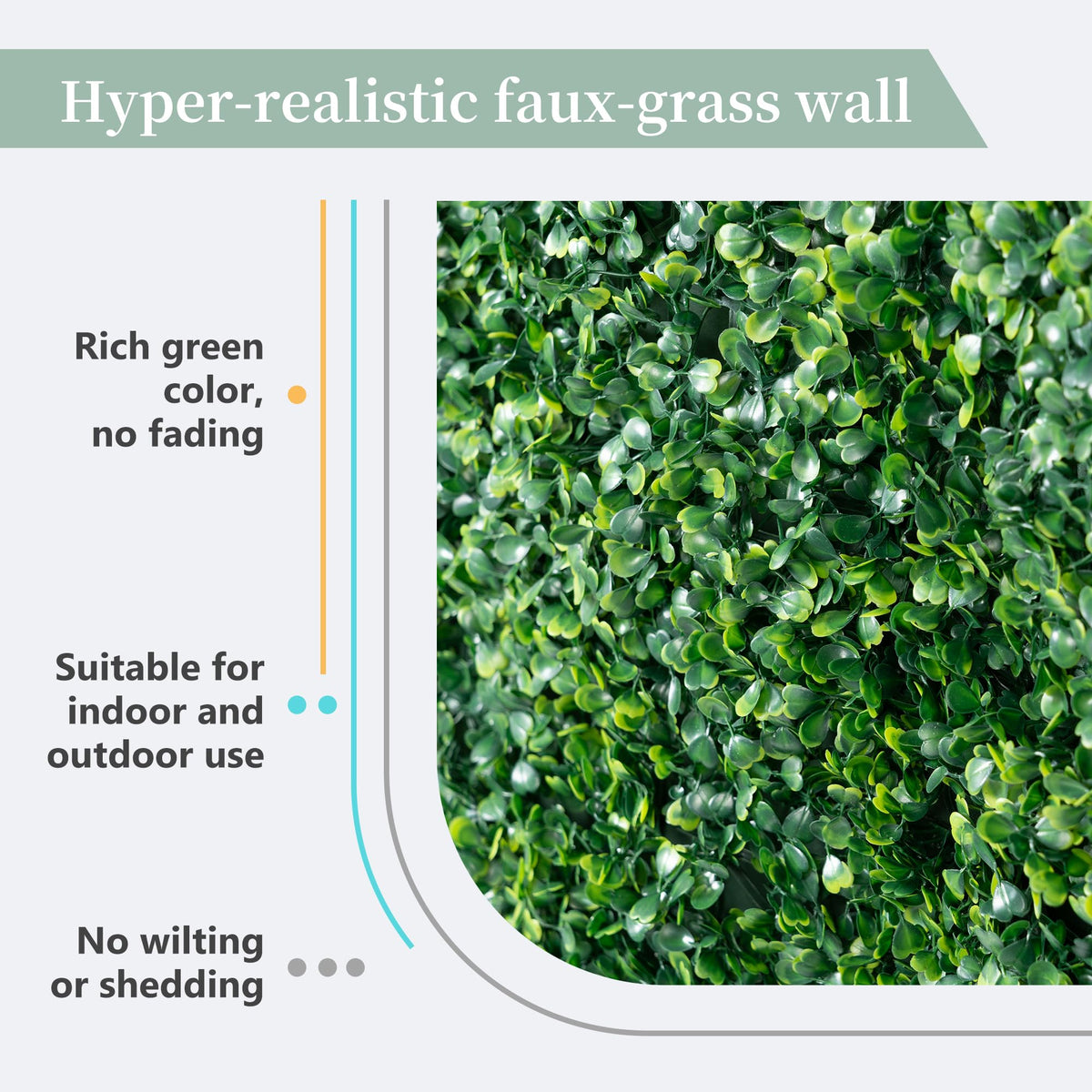 5×8 Ft 3D Artificial Green Grass Flower Wall Panels, Quick Assembly Storage Greenery Fake Backdrop Fence Screen for Wedding Baby Show Birthday Party Indoor Outdoor Garden Backyard Home Decor