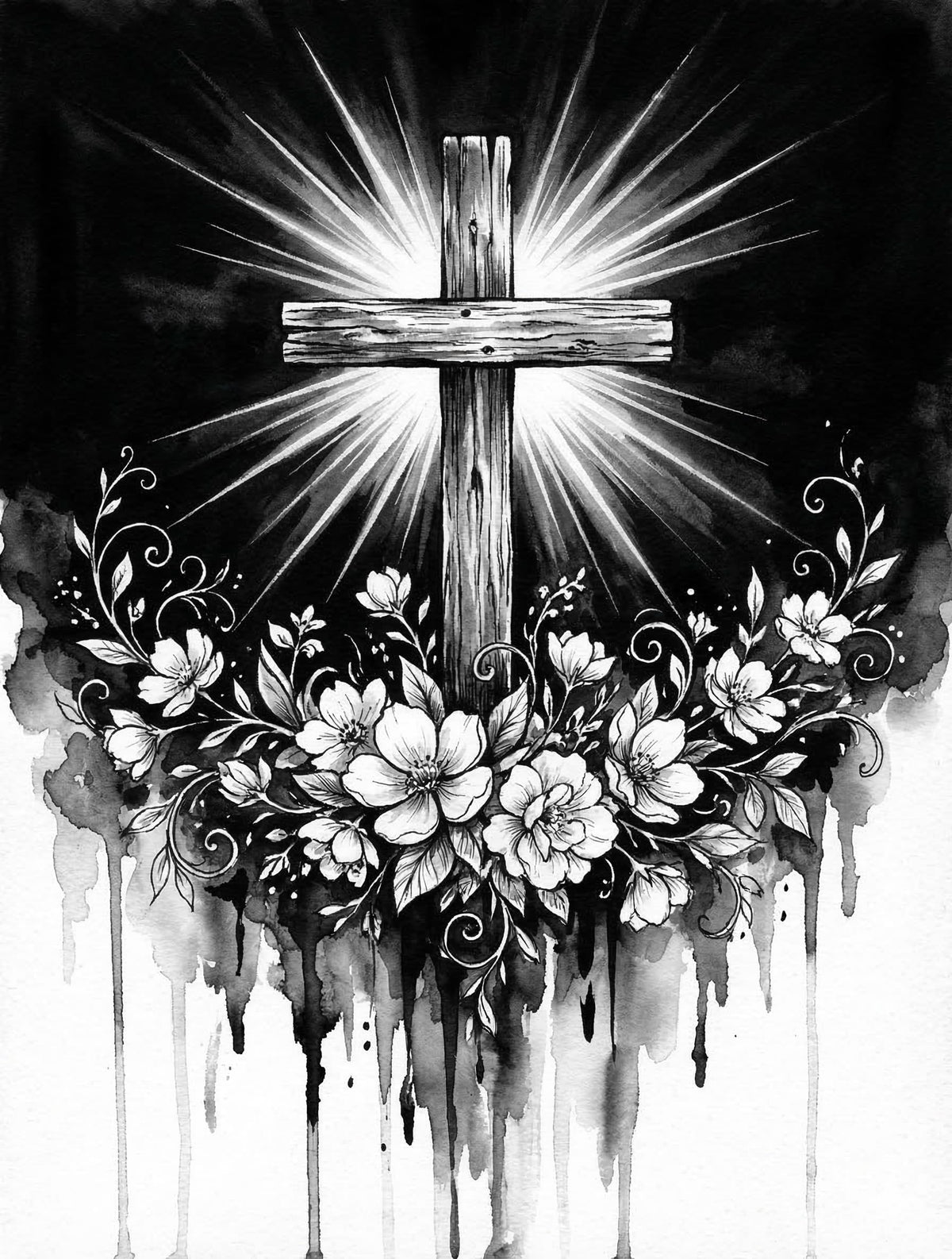 On The Dot Art Dot Painting Kit for Adults |Faith in Bloom Christian Cross 13x17 Canvas with Dual Tip Marker|Activity Alternative to Diamond Painting|No Tiny Pieces No Mess Floral Faith Frameable Gift