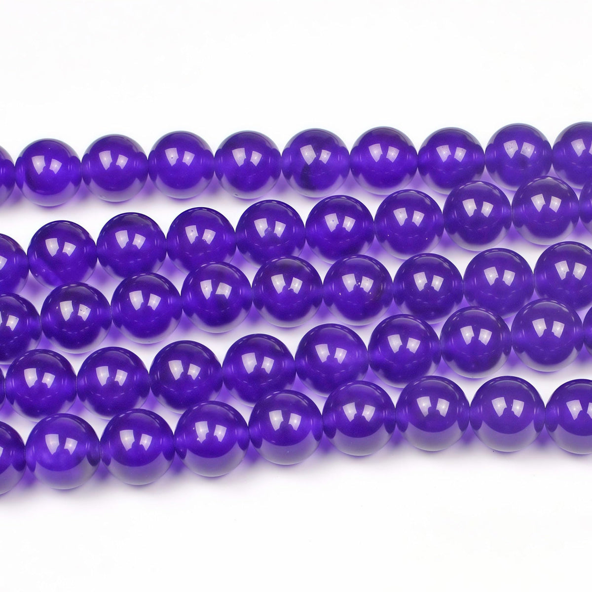 MJDCB Stone Beads Purple Jade Round Loose Beads for Jewelry Making DIY Bracelet Necklace (8mm)