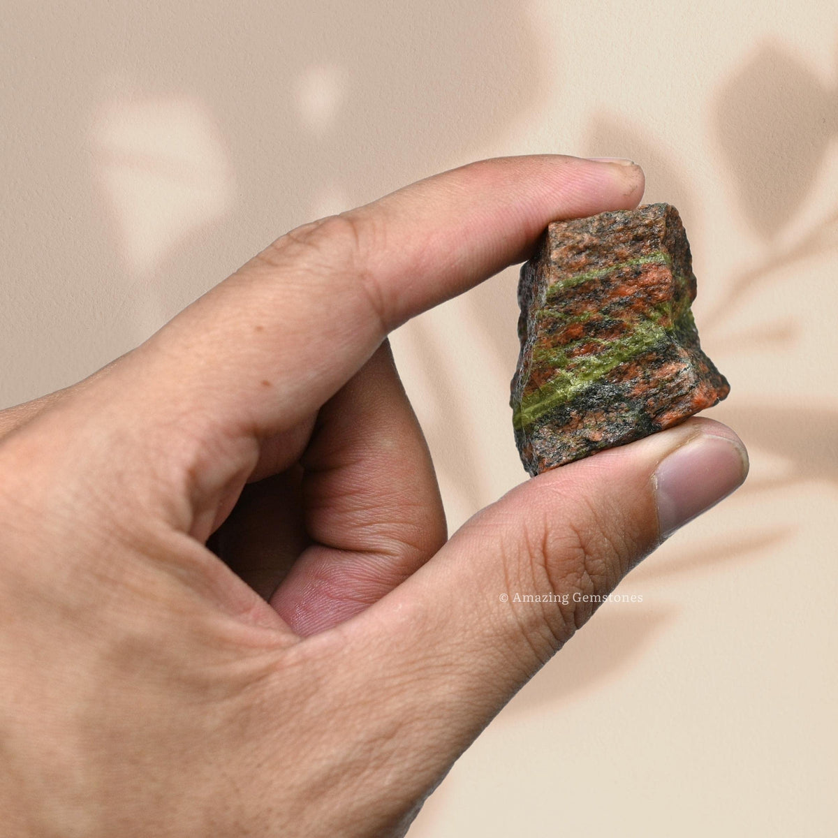 Amazing Gemstone 2 Pieces Unakite Raw Crystals and Healing Stones, Natural Rocks for Tumbling and DIY Raw Stones and Crystals