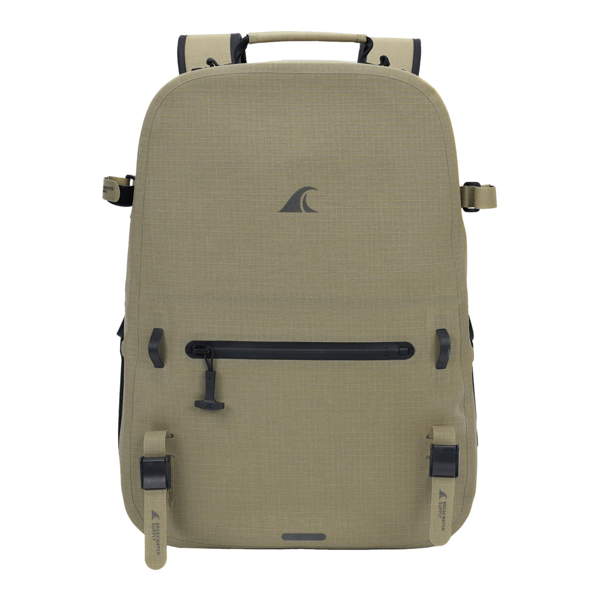 Breakwater Supply™ River Ute Waterproof IP68 Hunting Backpack, Floating TPU Submersible Dry Bag with Padded Hip Belt and Airtight Zippers | 20L (River Ute 20L CORDURA Safari Tan)
