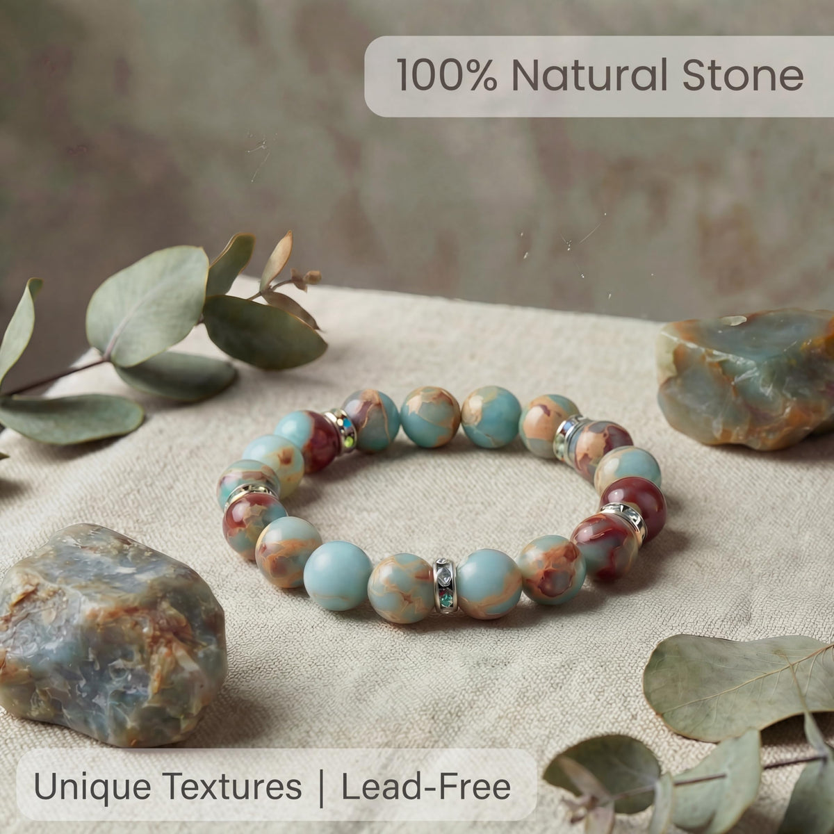 liagza Healing Bracelet For Women Anxiety Crystal Bracelet Chakra Beaded Bracelets Rose Quartz Crystals And Healing Stones Yoga Bead Bracelet Calming Stretch Bracelet Stress Relief Gifts For Women