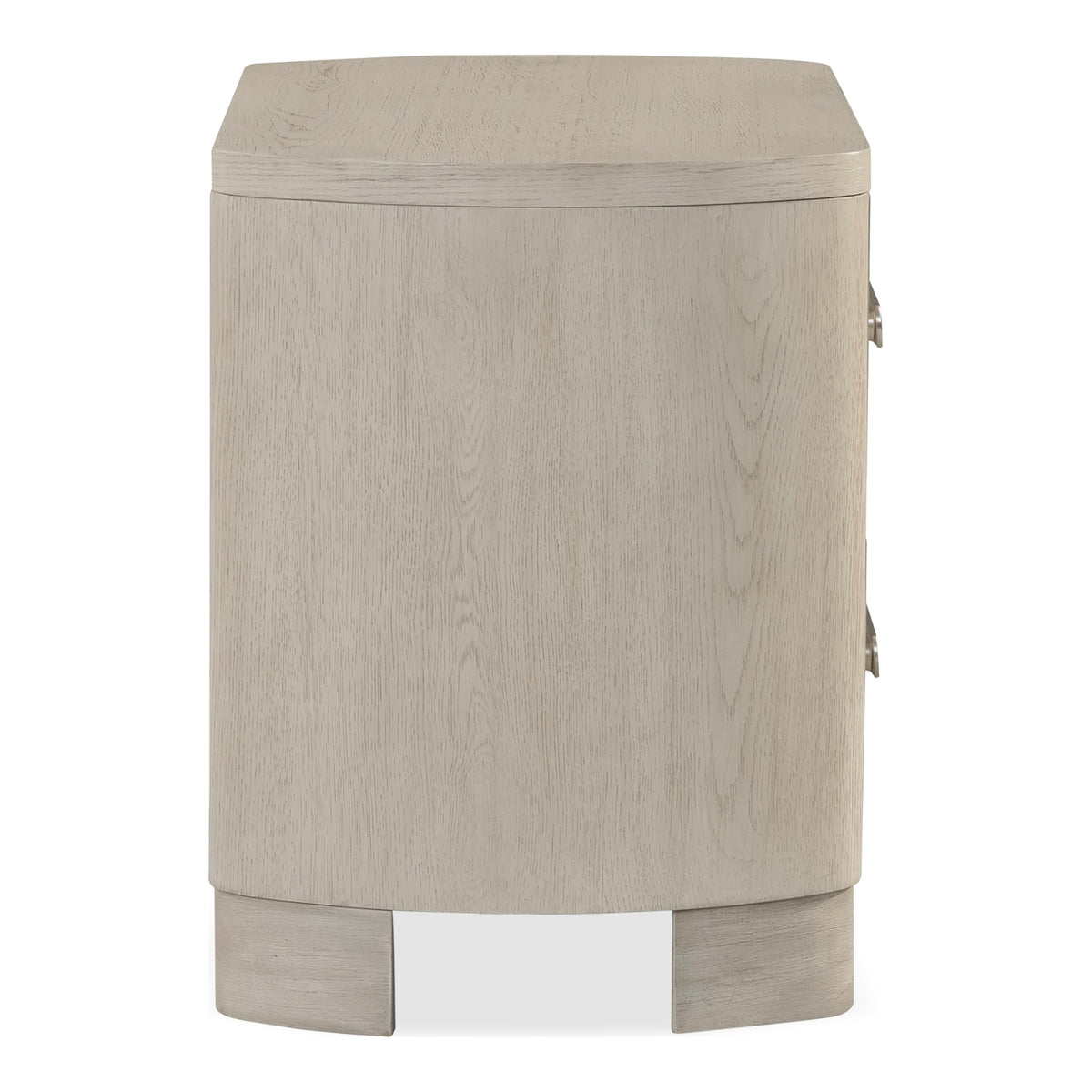 Furniture of America Nainsted Modern Contemporary Solid Wood 30-inch 2-Drawer Nightstand with USB Ports, Rounded Feet, Cedar Bottom Drawer, Easy Assembly for Bedroom, Guest Room, White Oak