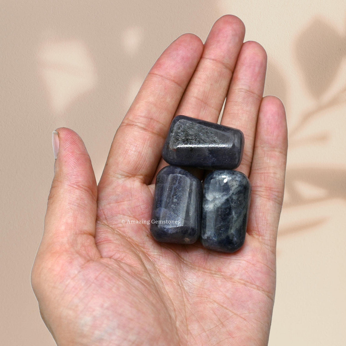 Amazing Gemstone Iolite Crystals and Healing Stones Tumbled - 1000+ Carats Iolite Stone Gem Stones, Natural Healing Stones for Energy Balance, Stress Relief - Premium Polished Gems Rocks