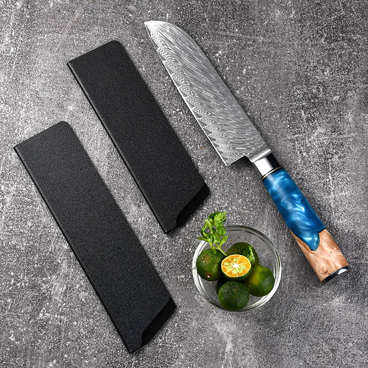 RISHTEN Knife Guard 8 Inch x 2 Inch 3 Pack Universal Waterproof Blade Edge Cover Knife Sleeves Protectors Guards for Kitchen Knives Extra Strength, Black