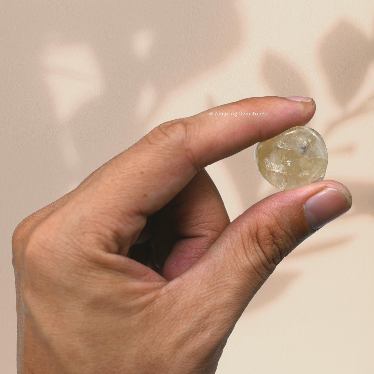 Amazing Gemstone Citrine Crystal Tumbled Stones Polished Rocks - Natural Gem Stones for Healing - DIY Crystals for Protection (1 Piece)
