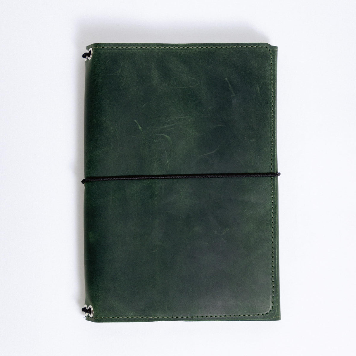 TORAKIP Leather A5 Notebook Cover – Refillable Journal Cover with Pen Holder & Card Slots, Handmade Leather Notebook Case, Fits A5 Notebooks (Paper Not Included), Green