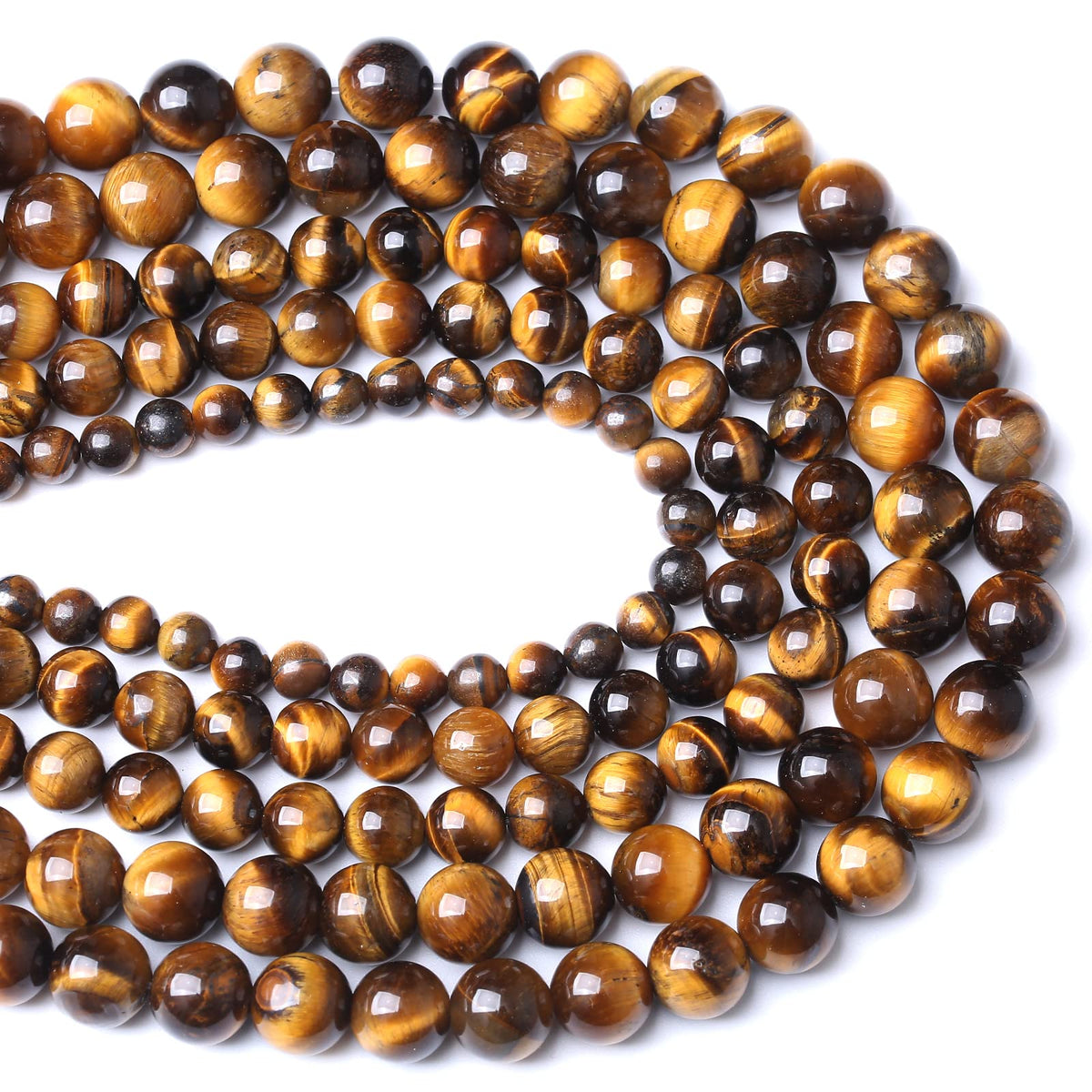 6mm 60pcs AAA Yellow Tiger Eye Gemstone Beads Natural Round Loose Crystal Energy Stone Healing Power for Jewelry Making 1 Strand 15" (6mm, Yellow Tiger Eye Stone)