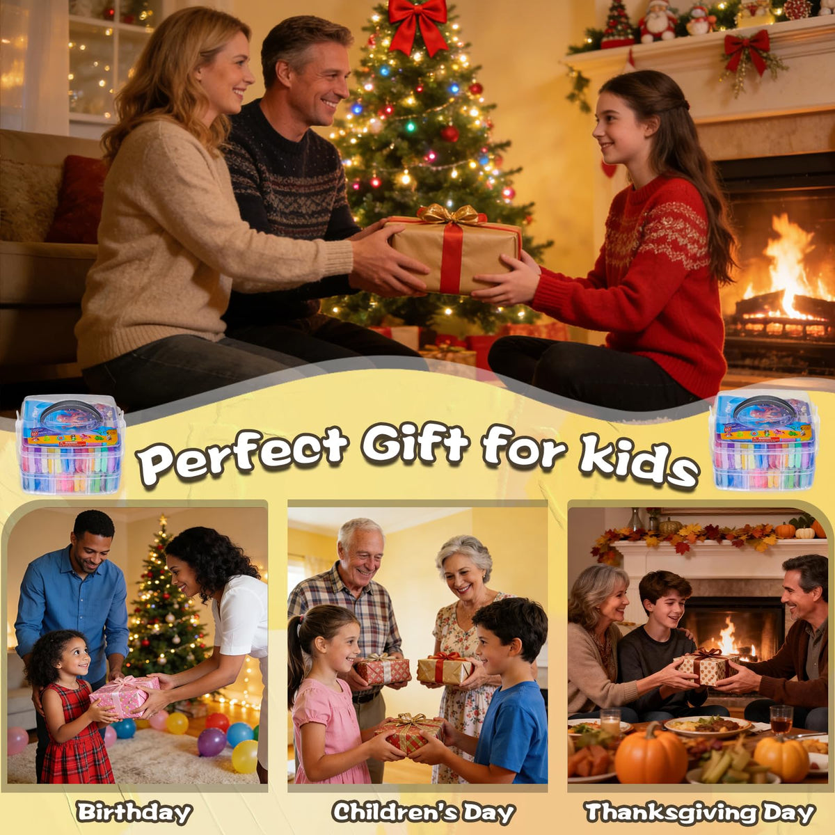 Ixiaoyoo 60 Colors Polymer Clay, DIY Modeling Clay Starter kit for Kids, Oven Baked Model Clay Art & Crafts Toys with Sculpting Tools, Non-Sticky, Birthday & Christmas Gift for Kids & Adults Artists