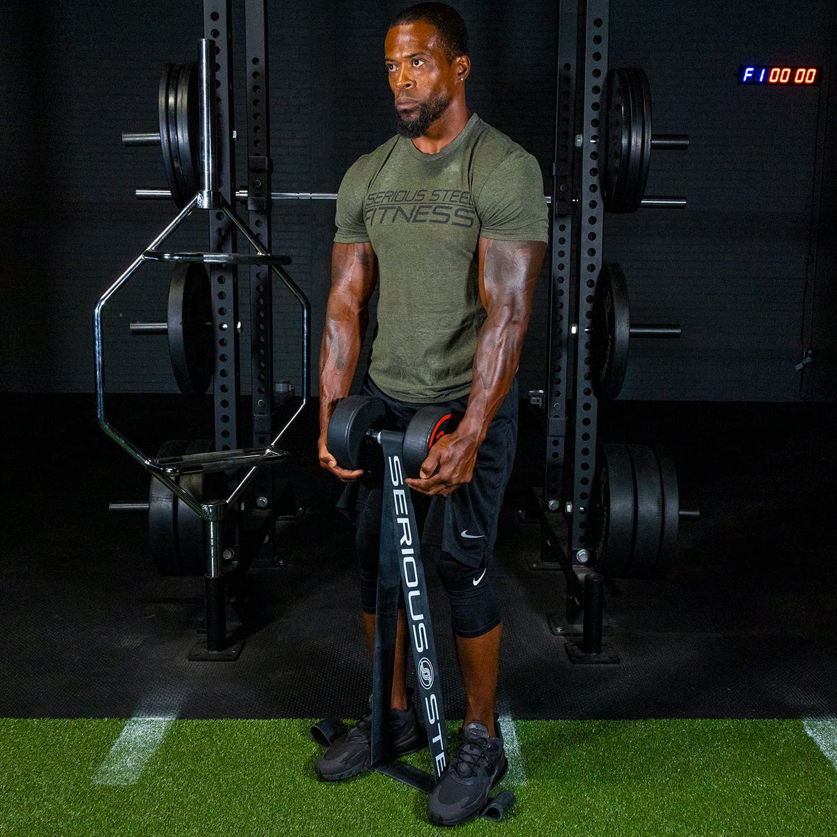SERIOUS STEEL FITNESS Assisted 41" Pull-Up Band, Resistance & Stretching, Powerlifting & Pull-ups (#5 Black - Single Band)
