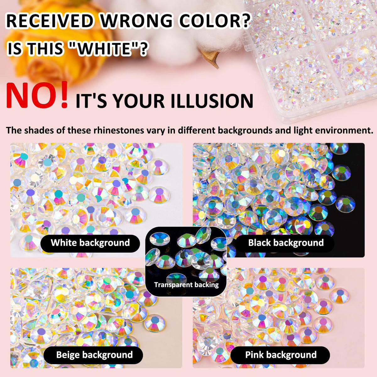 25000Pcs Resin Rhinestones for Crafting, Transparent AB 2-6mm Mixed Sizes Non Hotfix Flatback Gems with 1Pcs Glue, Bedazzling Crystal for DIY Craft Clothing Mugs Tumblers Shoes Fabric Decor Nail Art