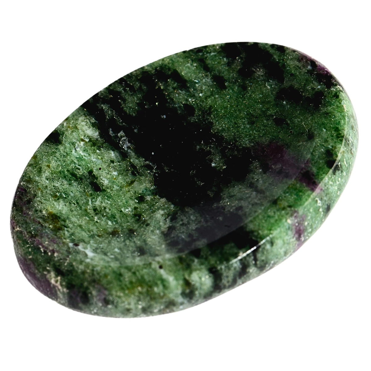 Anaya Agate Ruby Zoisite Worry Stones Certified Crystal Thumb Worry Stone for Anguish, Relaxing and Soothing Balance Stones for Meditation, Stress Relief Crystals and Healing Stones for Men, Women