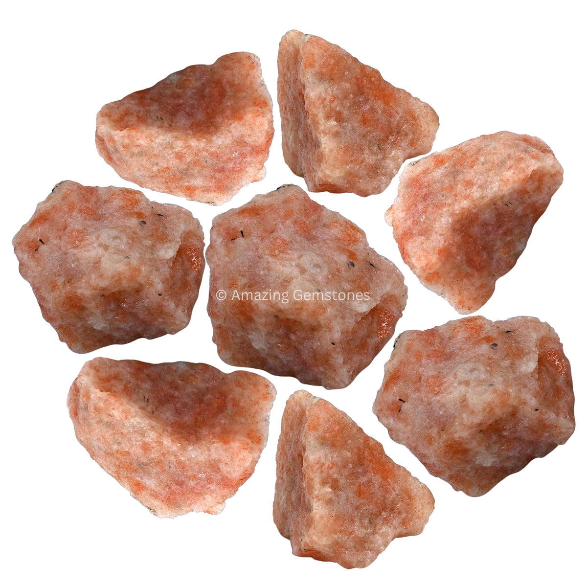 Amazing Gemstone Sunstone Raw Crystals and Healing Stones, Natural Rocks for Tumbling and DIY Raw Stones and Crystals (1 lb)