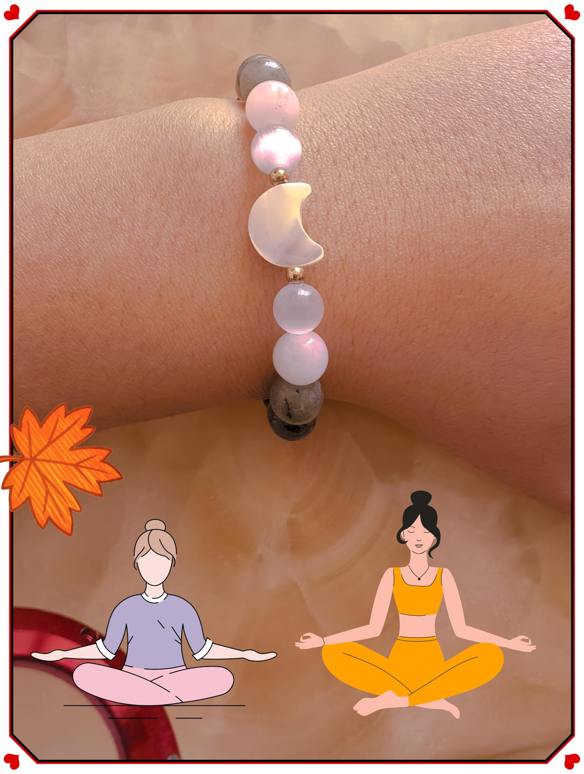 MQV Moon Phase Ultimate Women Protection Lunar Energy Bracelet Cleanse Healing Inner Peace Energy and Balance inspired Jewelry Gift (style1)