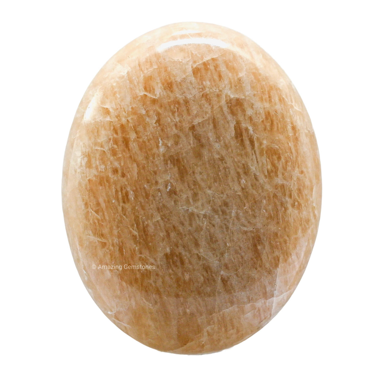 Cream Moonstone Crystals and Healing Stones - Large Palm Stone Crystals Piedra - Crystal for Good Luck, Positive Energy, Meditation - Unique Stocking Stuffers and Birthday Gifts for Women, Men