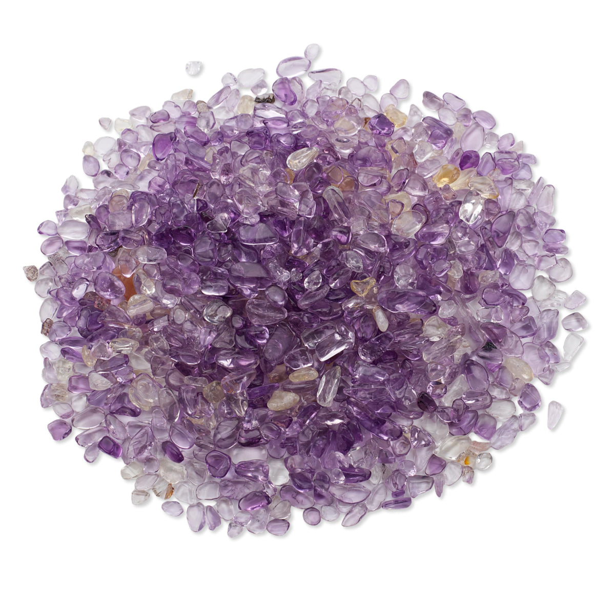 Cherry Tree Collection 1/2 Pound Polished Tumbled Gemstone Chips, Pebbles, Crystal Chips Bulk for Jewelry Making, Healing, Plants, Succulents, Aquariums, Decoration, Chakra (Ametrine)