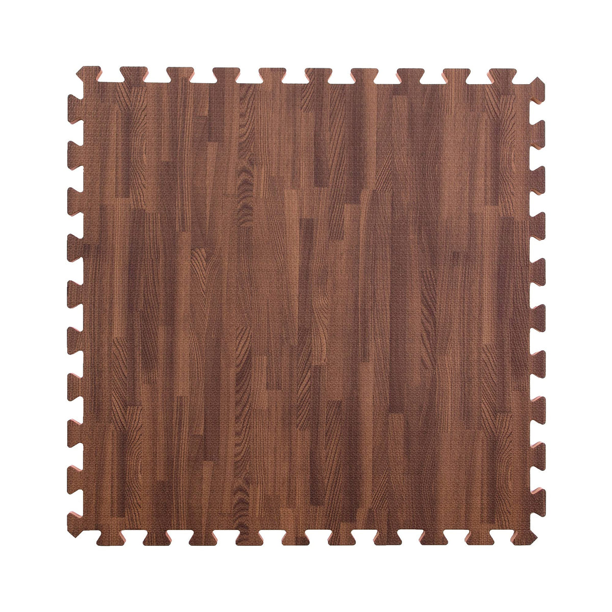 IncStores Premium Soft Wood Print Foam Flooring Tiles | Interlocking Foam Tiles for Home, Gym, Training and Yoga | 5/8" - Dark Oak, 144 Square Feet