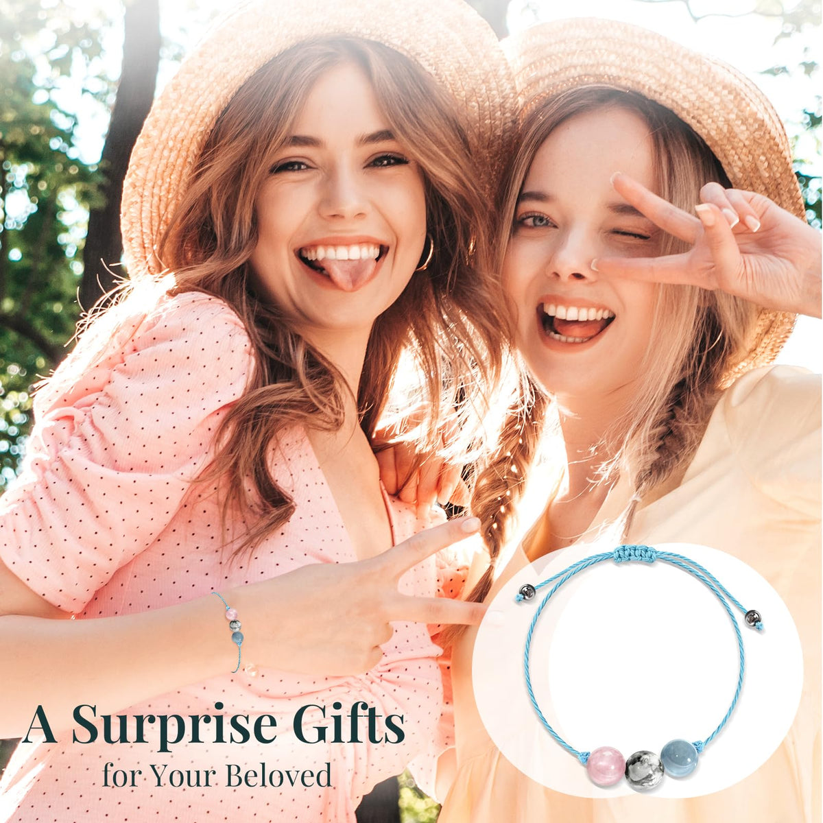 ZOKCC Crystal Healing Bracelets Gifts for Women: Spiritual Natural Healing Stone Anxiety Protection Bracelets Birthday Christmas Gifts for Friends Sister Coworker Nurse Teacher