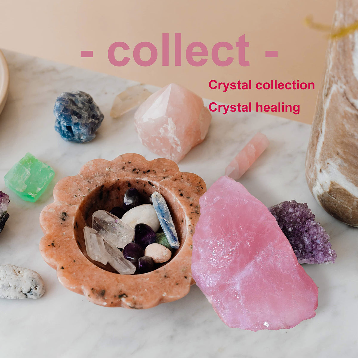 Apengshi 1pcs Rose Quartz Raw Crystal 0.22-0.33lb Natural Crystal Healing Stones Rough Crystal Gemstones for Tumbling, Polishing, Home Decoration, Fish Tank Decoration DIY, Wicca Therapy