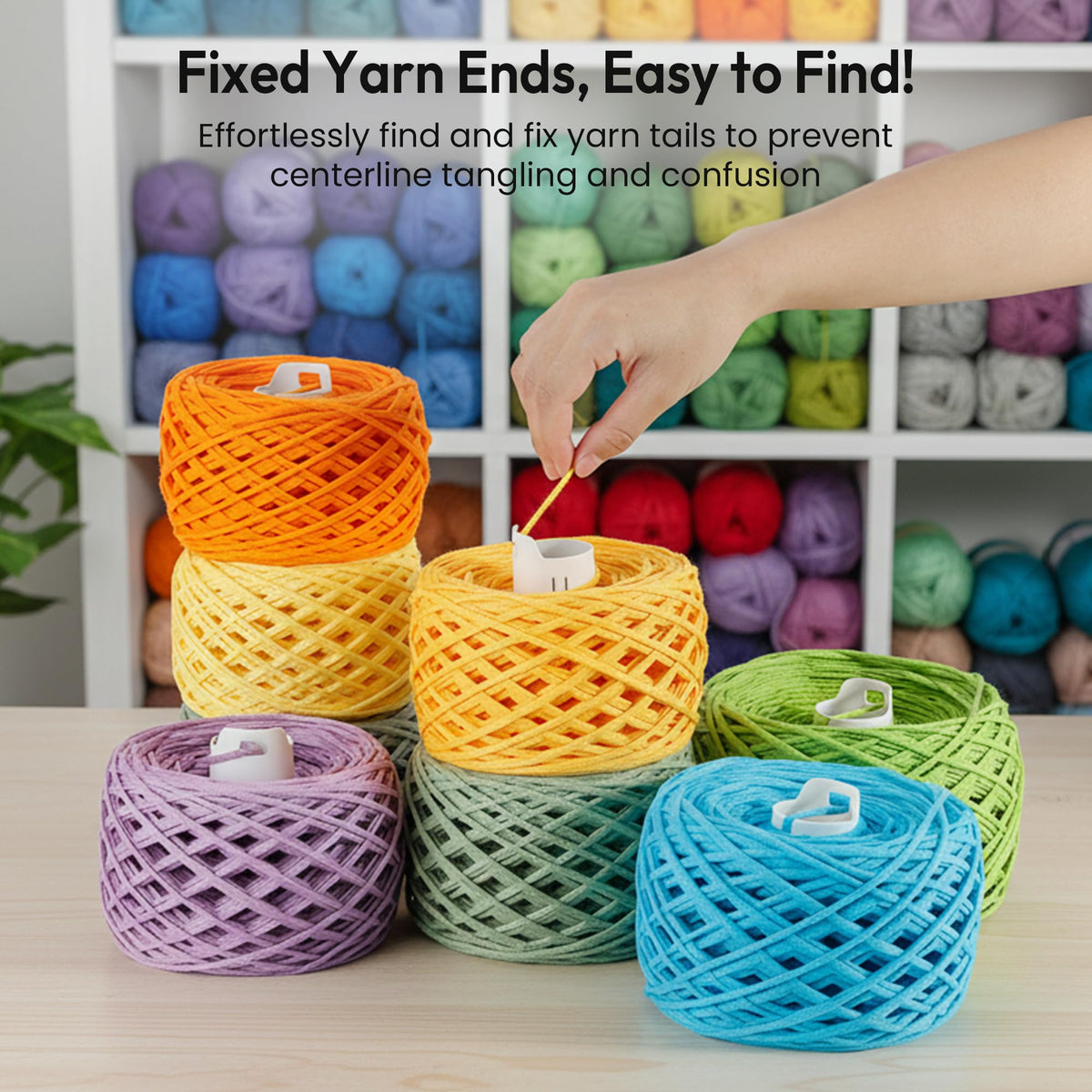Etcokei Electric Yarn Winder M1 & 9pcs Ball Tube, Compact Cake Winder for Neat Storage & Tangle-Free Knitting/Crocheting, Yarn Winding Tube Yarn Storage Organiazer