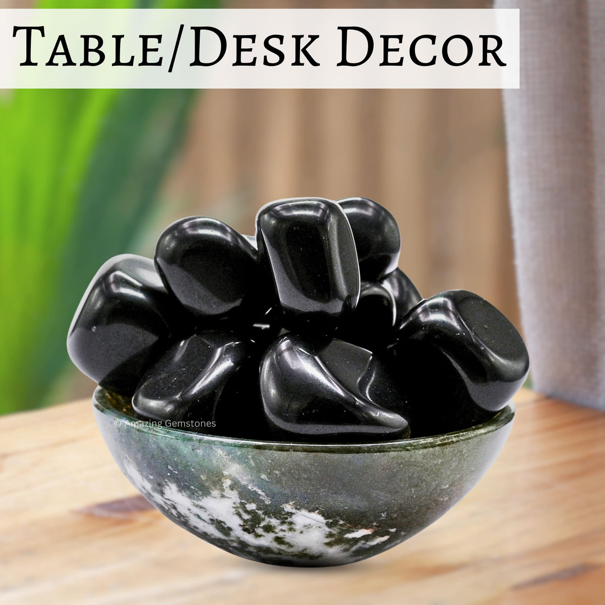 Amazing Gemstone Black Obsidian Crystal Tumbled Stones Polished Rocks - Natural Gem Stones for Healing - DIY Crystals for Protection (1 Piece)
