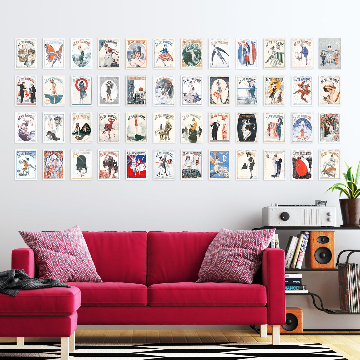 Artery8 50 Pcs French Music Theatre Arts Aesthetic Collage Kit La Vie Parisienne Wall Art Prints A6 Set Pack 14.8 x 10.5 cm (5.8 x 4.1) Room Decor Poster Collection
