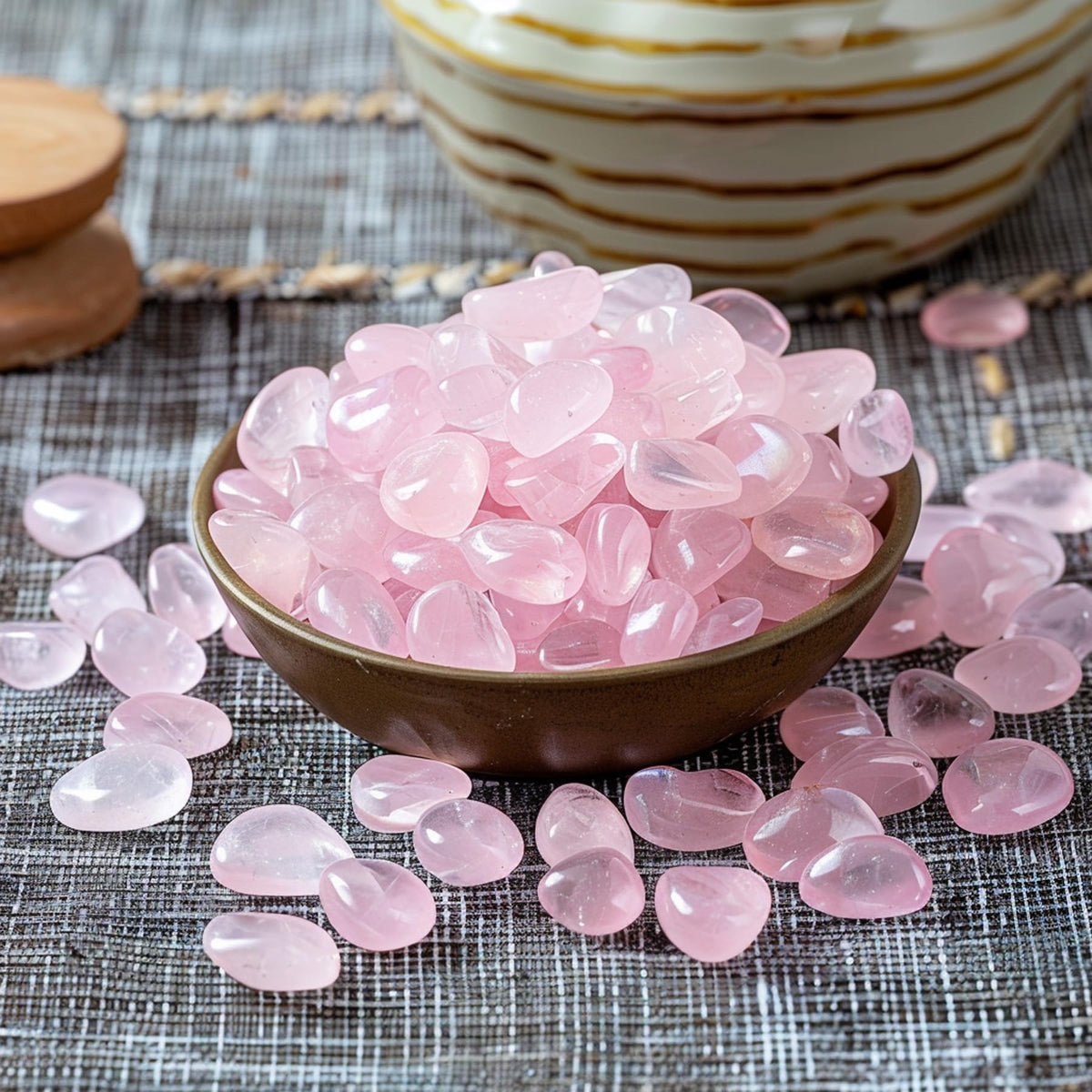 SigMntun Polished Rose Quartz Crystal Chips 200 Pcs - 0.3" 10 oz Tumbled Stone Chips Crushed Sea Glass Stones Healing Reiki Crystal Jewelry Making Home Decoration
