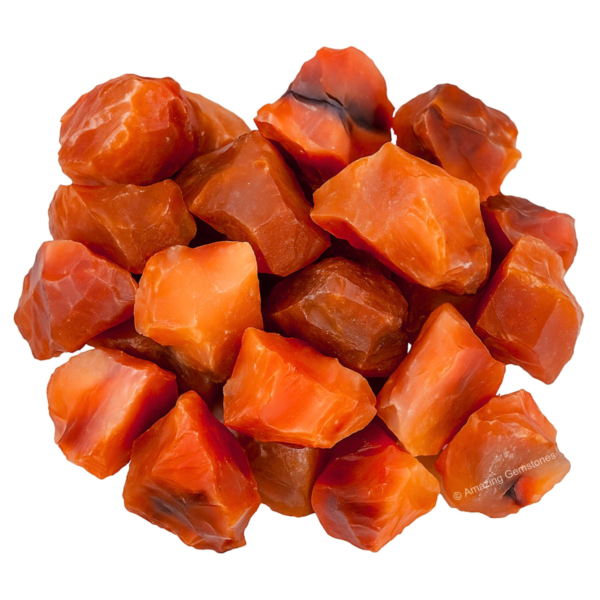Amazing Gemstone Carnelian Raw Crystals and Healing Stones, Natural Rocks for Tumbling - DIY Raw Stones and Crystals, 2 Pieces