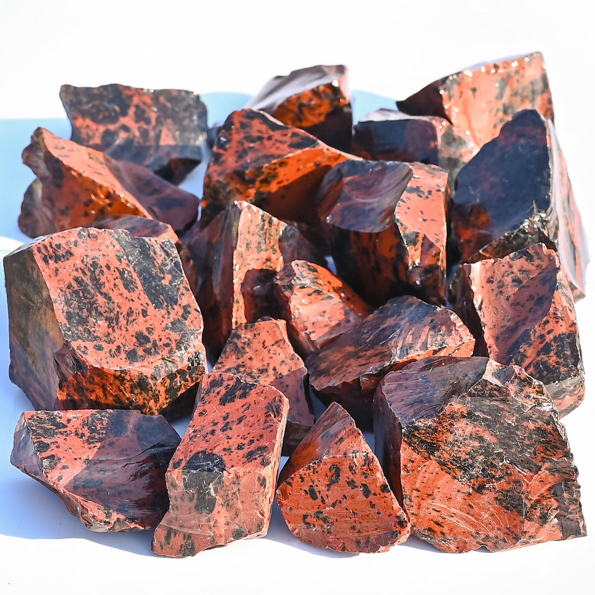 Mahogany Obsidian Rough Stones and Crystals, Raw Stones For Jewelry Making, Tumbling Bulk, Polishing, Cabbing, Lapidary, Fountain Rocks, Decoration, Wire Wrapping, Gem Mining, Reiki Healing 1 lb