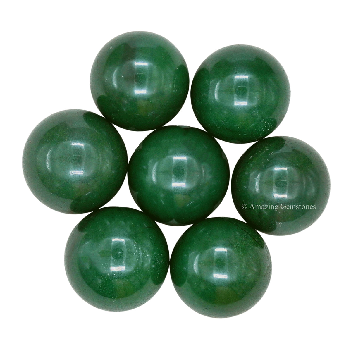 Amazing Gemstone Dark Green Aventurine Crystal Ball - 1 Inches Crystal Sphere Meditation Balls for Witchcraft and Decorative Balls - Crystals and Healing Stones Beginners Gift (Pack of 1)