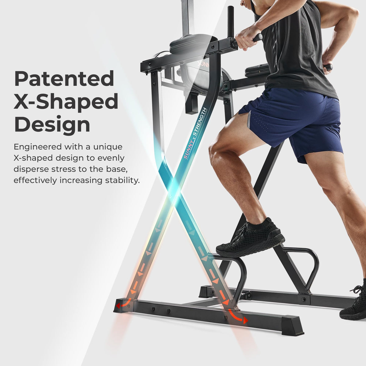 Sunny Health & Fitness Captain’s Chair Full Body Multi-functional Power Tower with Adjustable Pull-Up Bar, Rock-Climbing Grip, Dip Station, Push-Up Bar, Total Home Gym Strength Training - SF-XF922081