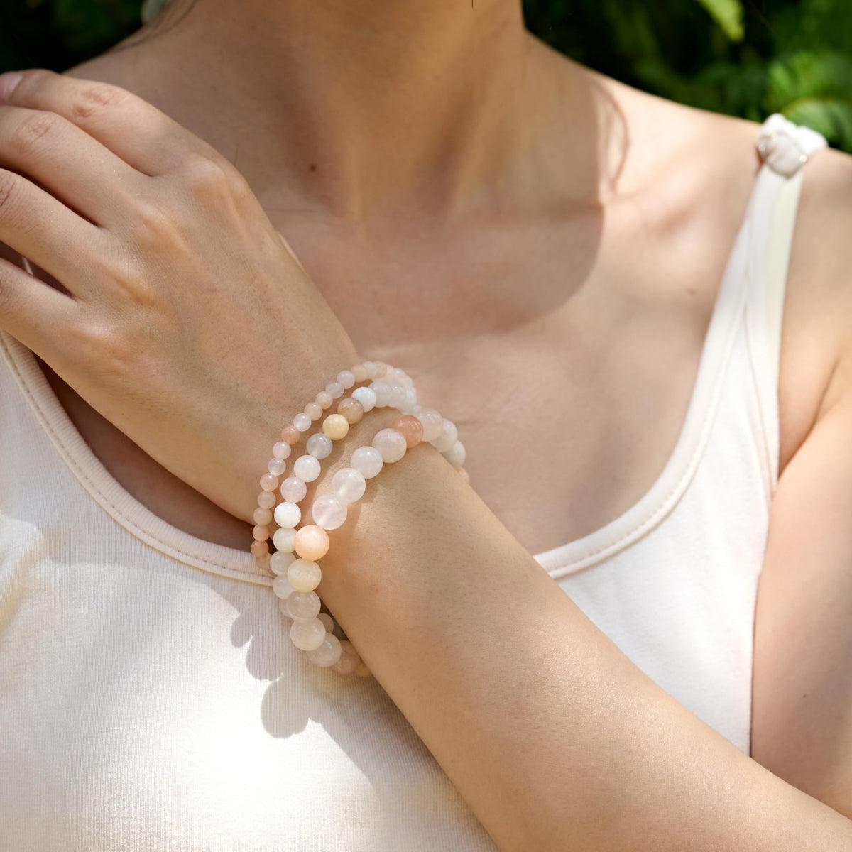 Bivei Pink Aventurine-Gentle Love-6mm Beaded Bracelets for Women Handmade Semi Precious Natural Stone Stretch Elastic Jewelry for Women Yoga Protection Gifts