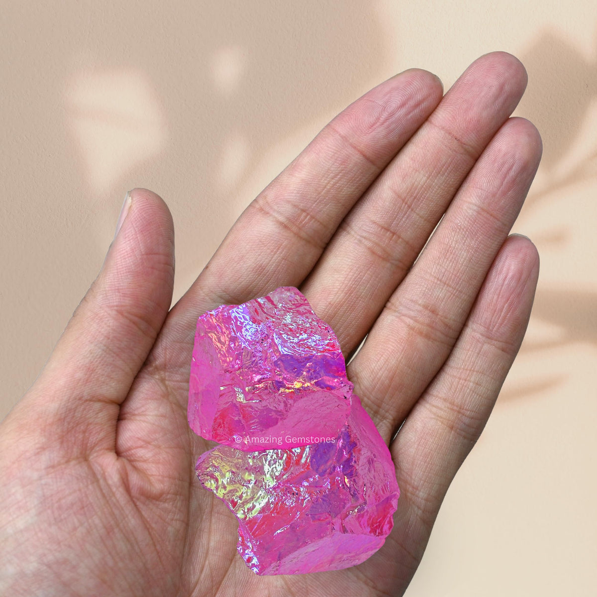 Amazing Gemstone Rose Aura Quartz Raw Crystals and Healing Stones, Natural Rocks for Meditation and DIY Raw Stones and Crystals (1 lb)
