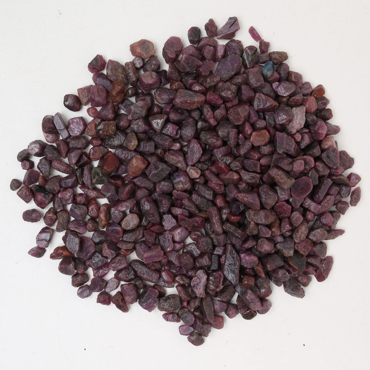 REAL-GEMS Natural Raw Healing Crystals Rough Stones for Tumbling, Cabbing, Polishing, Wire Wrapping, Wicca & Reiki Crystal Healing, Mix Gemstones,7 Chakra (Indian Star Ruby)