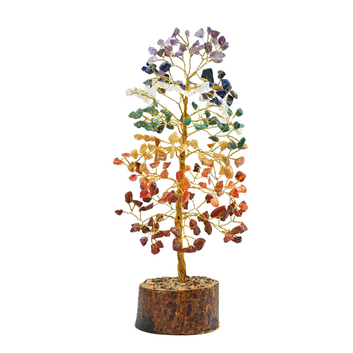 7 Chakra Tree of Life - Crystal Tree of Life, Gemstone Tree for Positive Energy, Feng Shui Tree Decor, Seven Chakra Tree, Money Tree Bonsai, Crystal Healing Stone Tree, Spiritual Gift Home Decor 10"