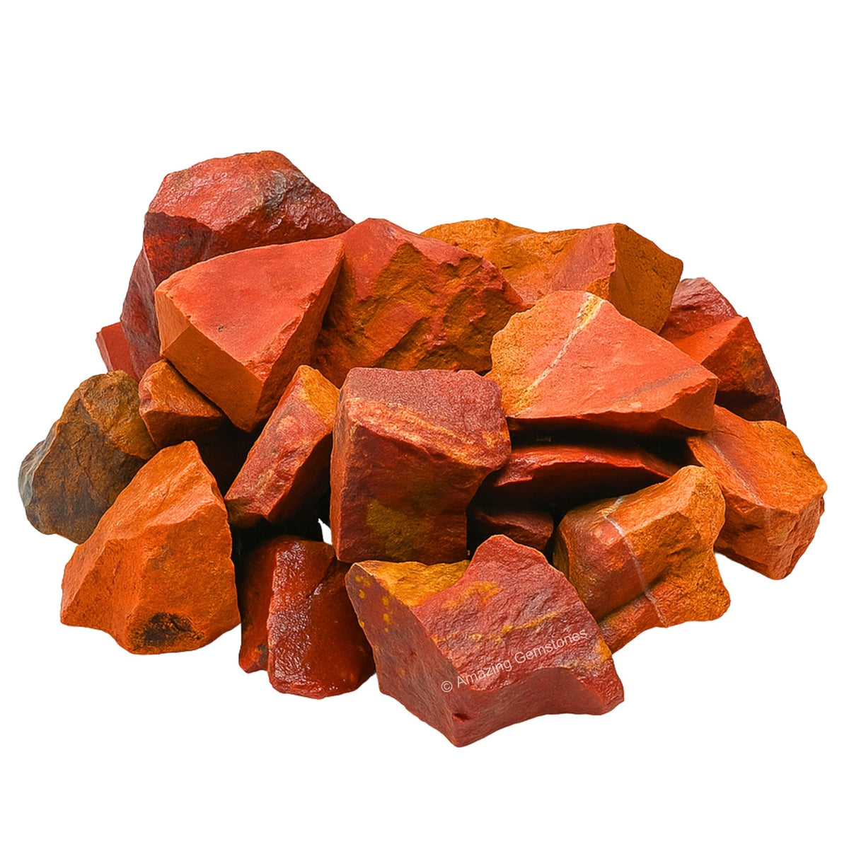Amazing Gemstone 2 Pieces Red Jasper Raw Crystals and Healing Stones, Natural Rocks for Tumbling and DIY Raw Stones and Crystals