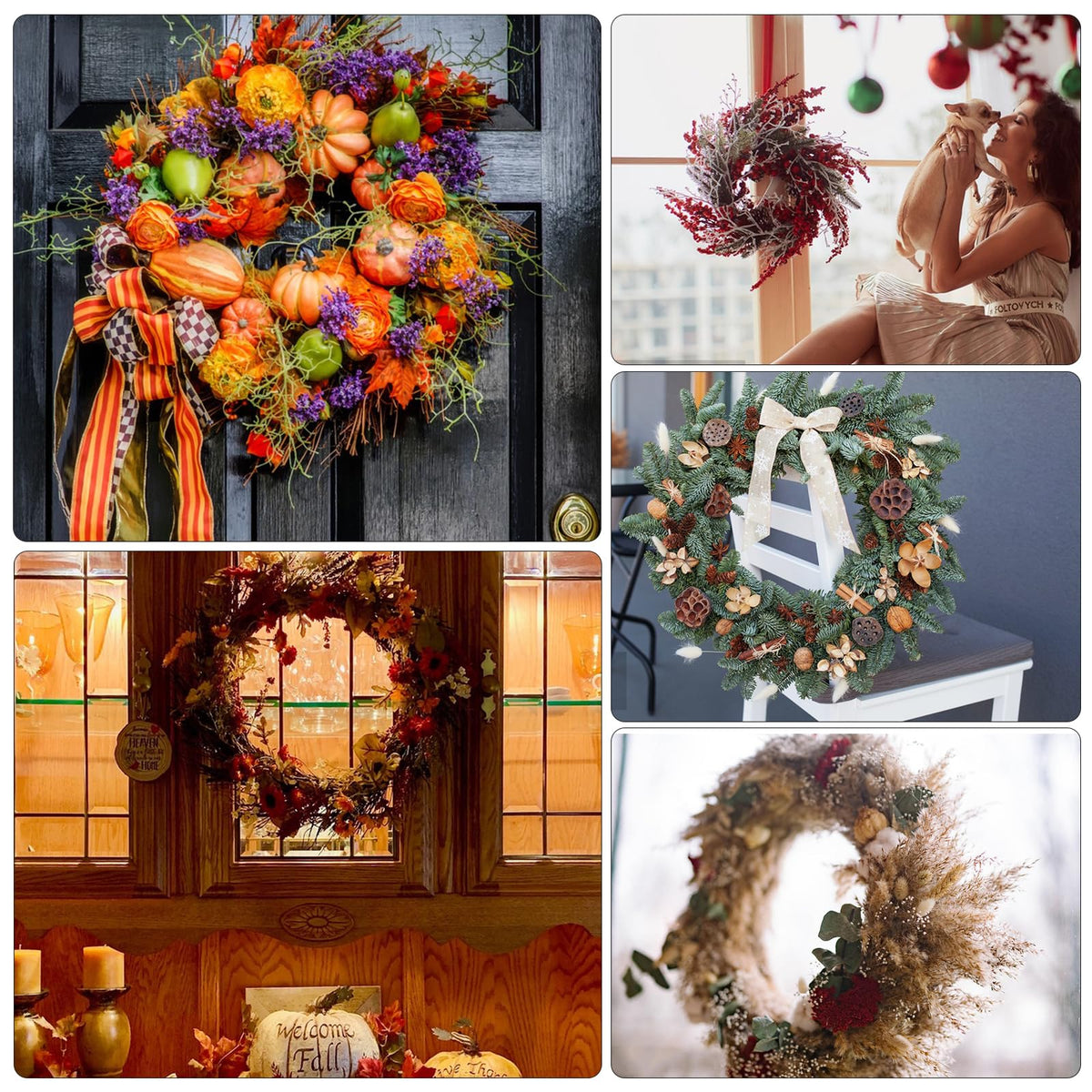 Temfmy Rattan twig Branch Grapevine Wreaths - 18 Inch Sunburst Wreath Form for DIY Crafts - Rustic Plain Twig Wreath Making Supplies Base for Decor
