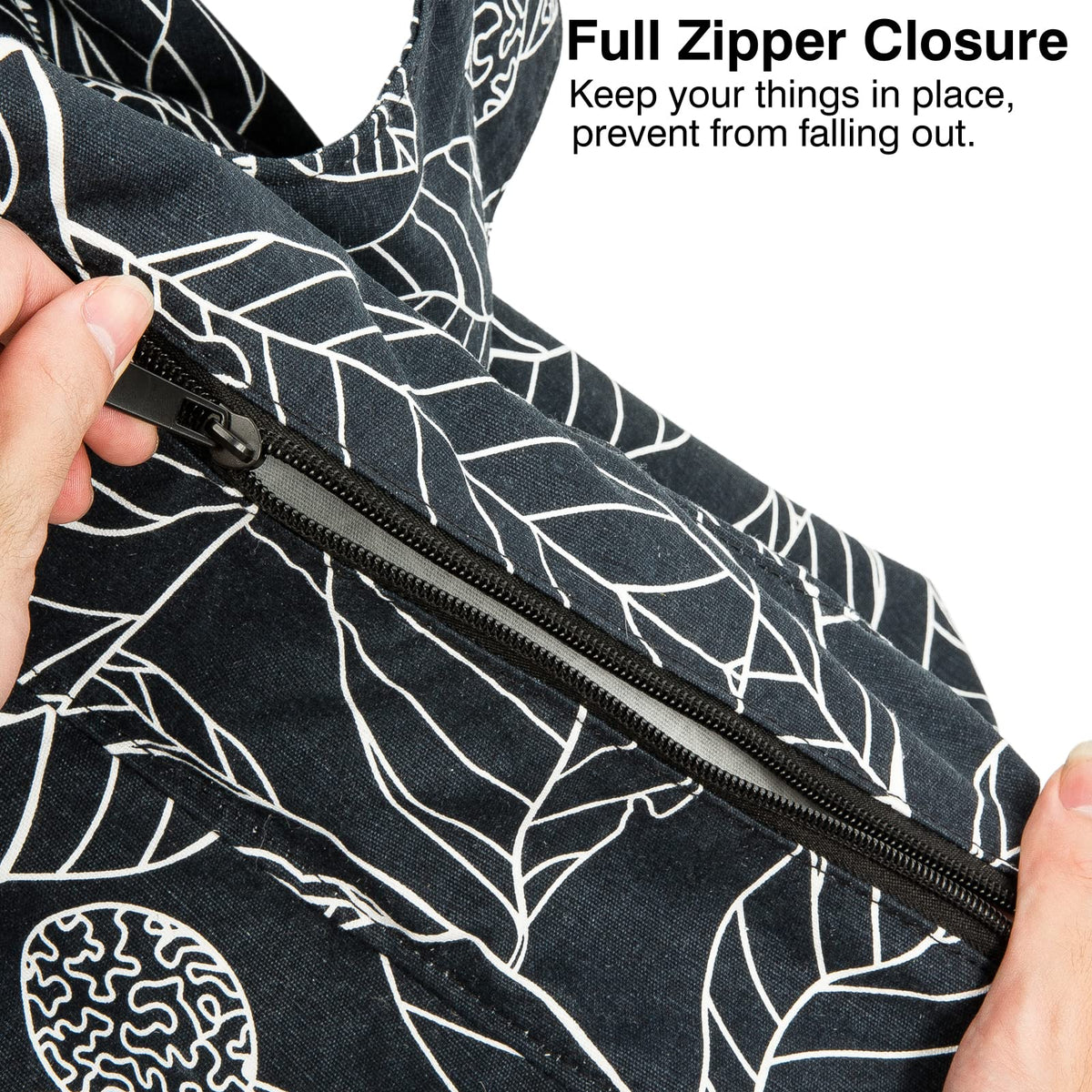 KUAK Extra Large Yoga Mat Bag with Zippered Top & 5 Pockets - Premium Waterproof Fabric Tote with Yoga Mat Carrying Strap for Pilates, Gym, Fitness Block & Gear