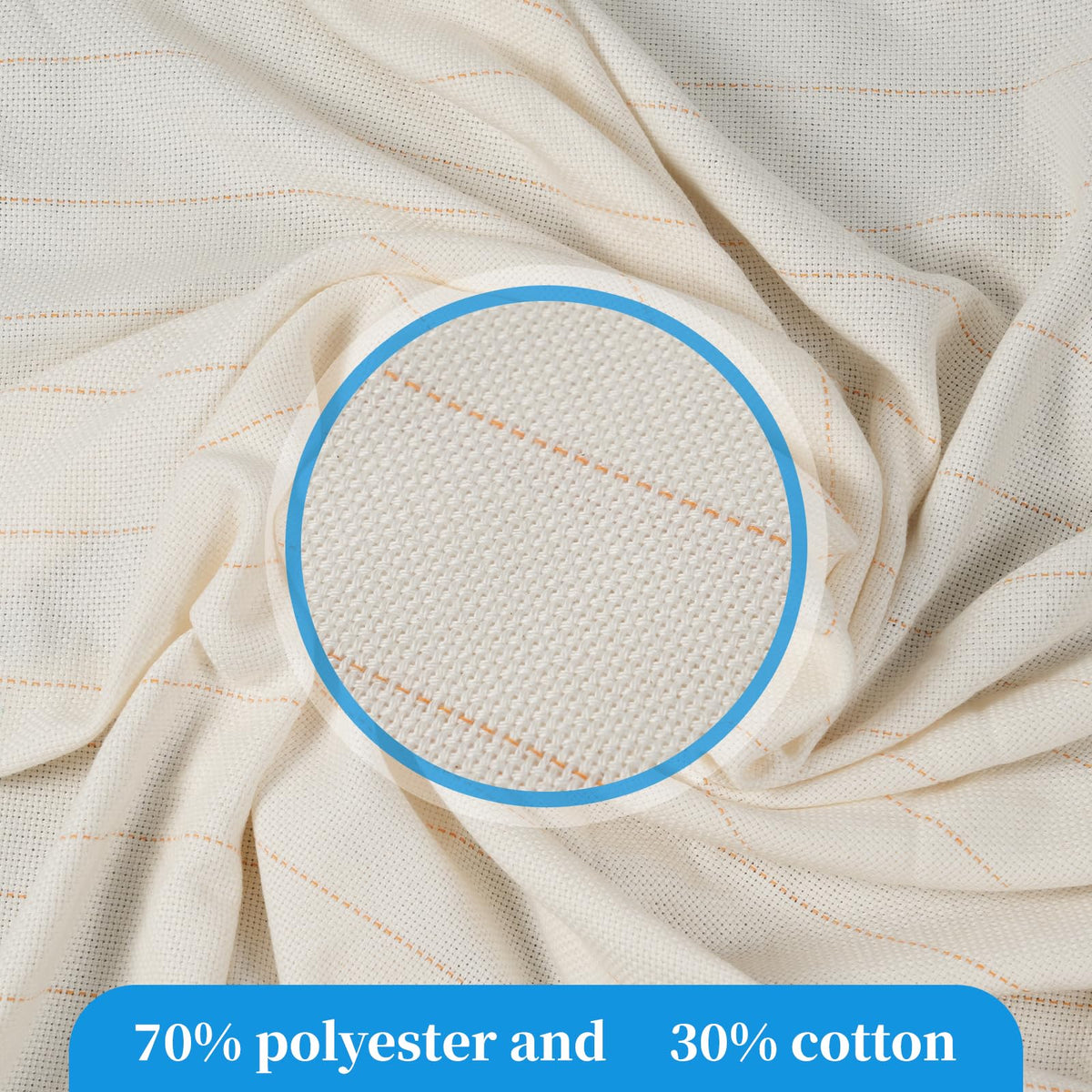 80"x60" Tufting Cloth with Marked Lines, Monks Cloth Large Overlocking Rug Tufting Fabric for Punch Needle, DIY Tuft Making
