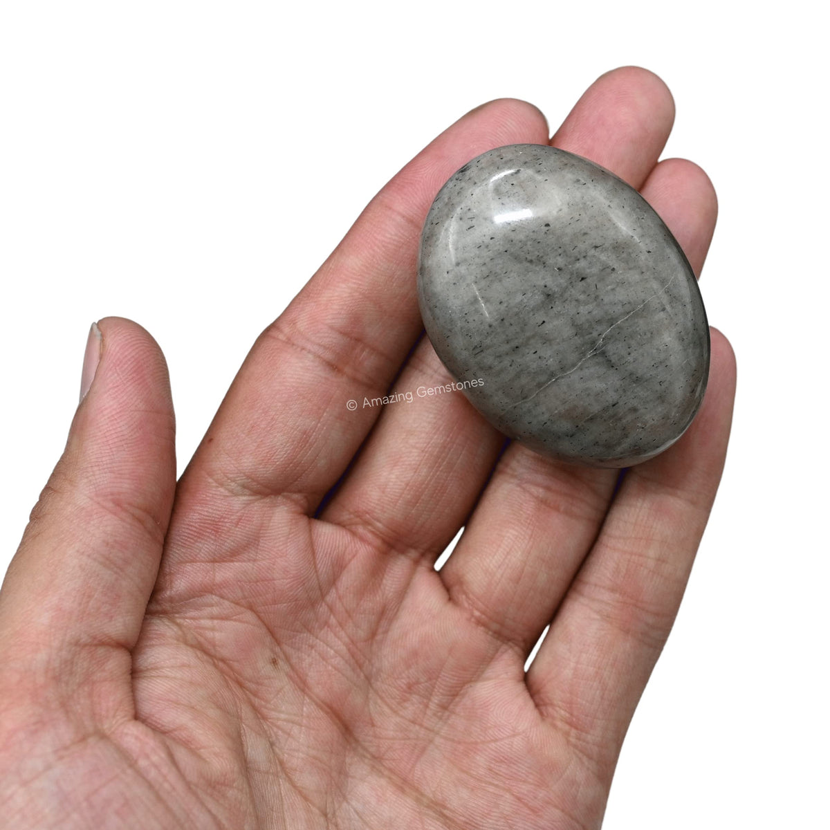 Amazing Gemstone Chrysoberyl Cats Eye Crystals and Healing Stones - Large Palm Stone Crystals Piedra - Crystal for Good Luck, Positive Energy, Meditation - Unique Stocking Stuffers, Gifts for Women