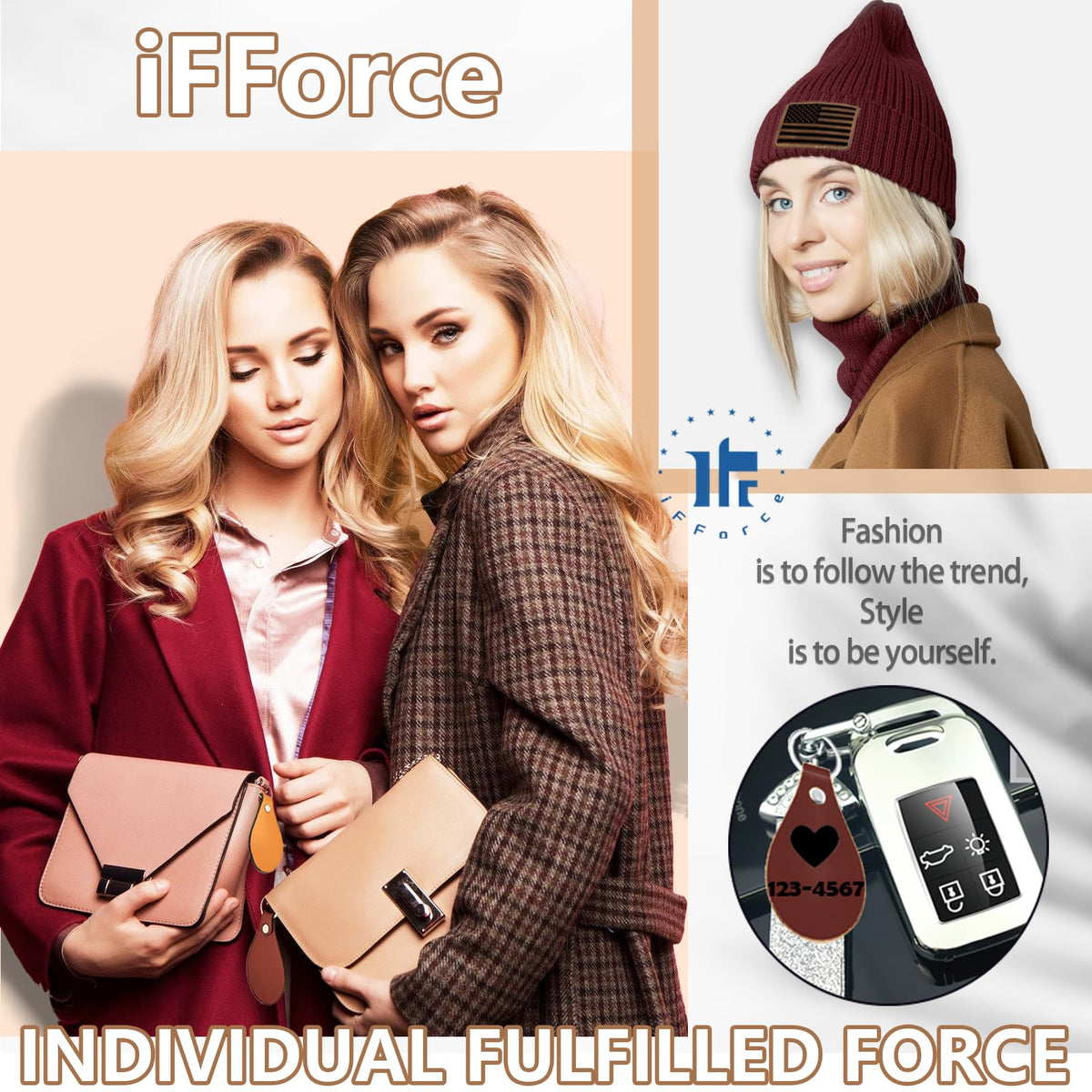 iFForce 60pcs Blank Patches for Laser Engraving & Iron On | PU Leather Repair Patches | Khaki & Brown 5 Colors 3 Shapes | Fix Hats, Jeans, Backpacks, Bags, Jackets | DIY Crafters & Designers
