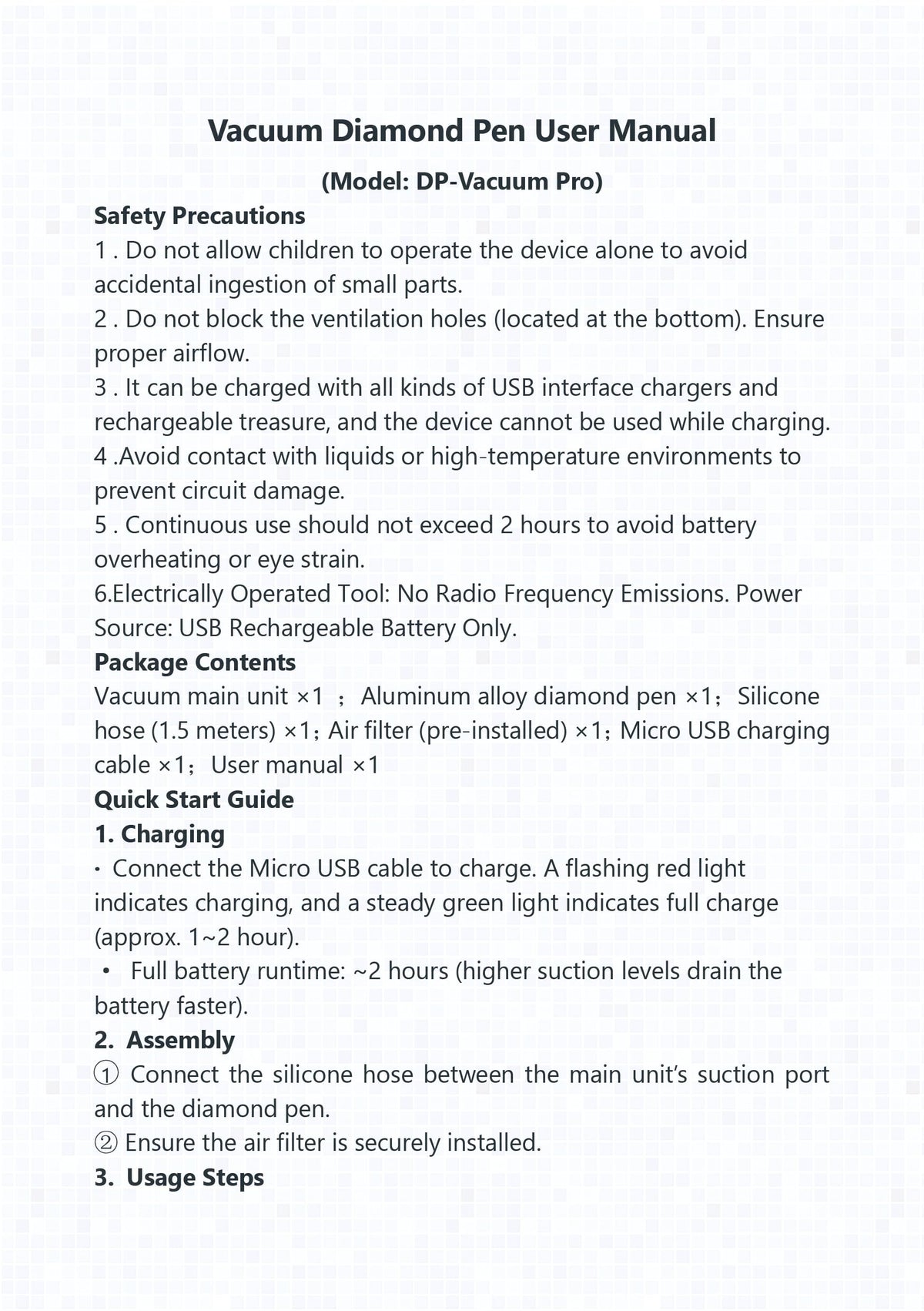 Sthmeyue Portable Diamond Painting Pen – Ultra-Light, Travel-Friendly | USB‑C Power Bank/PC Charging | 600mAh Battery + Quiet Operation | 3-Mode Suction & Wax-Free (Violet)