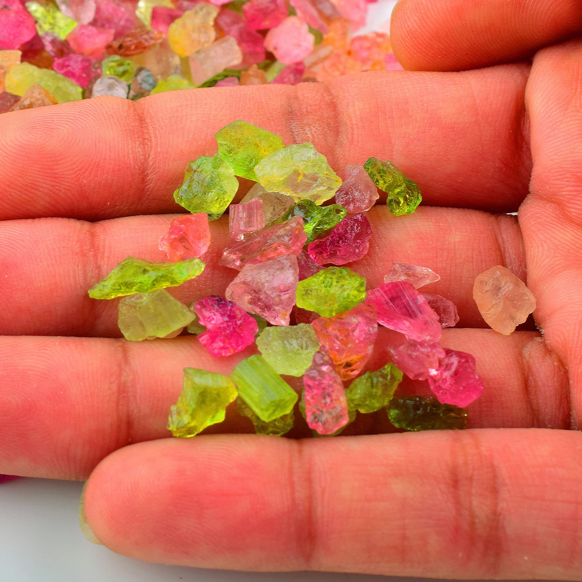 25 Carat Natural Multi Tourmaline Stone Rough, Wholesale Raw Gemstone, Uncut Shape for Jewelry Making, Gemstone Supply Tool, Jewelry Making Stone, Rough Tourmaline, Healing Stone (multi tourmaline)