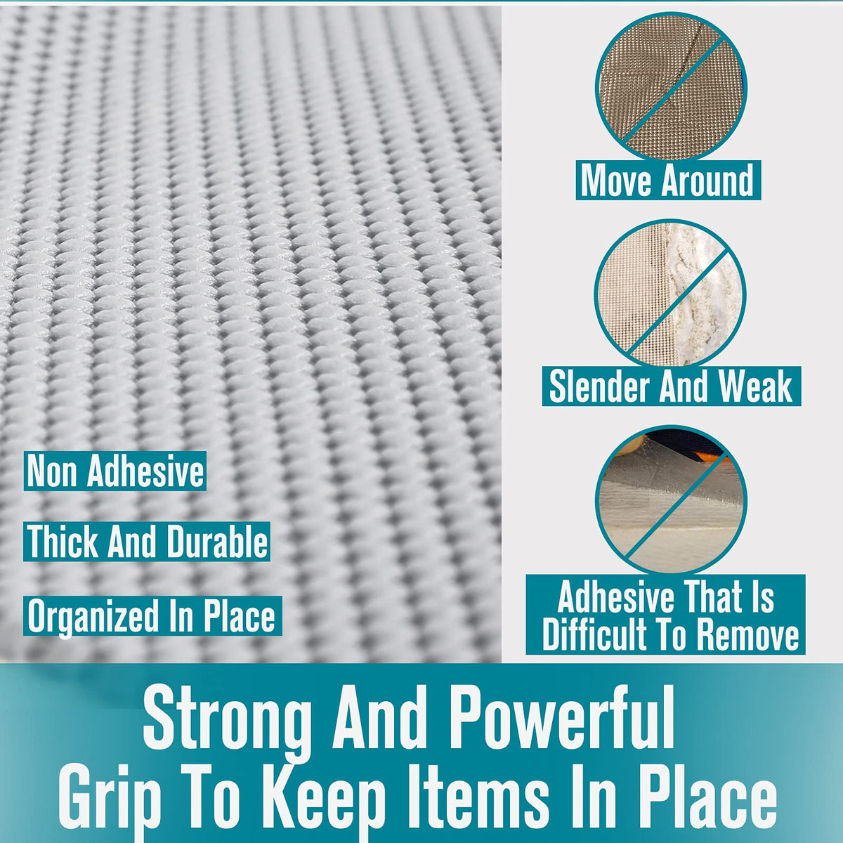 Shelf and Drawer Liner for Kitchen Cabinets Non-Adhesive, Non Slip Durable Strong Clean Long Size 12 Inches X 20 Feet, Shelves, Cabinets, Storage, Kitchen and Desks, Camel