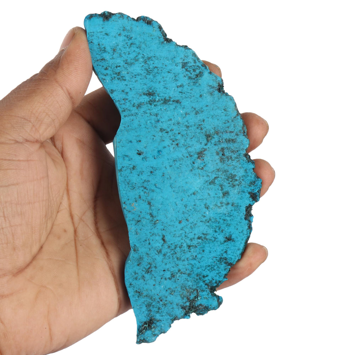 REAL-GEMS Gemstones For Jewelry Making 98.00 Carat Natural Blue Turquoise Slab Crystals and Stones Jewelry Making For Women And Men