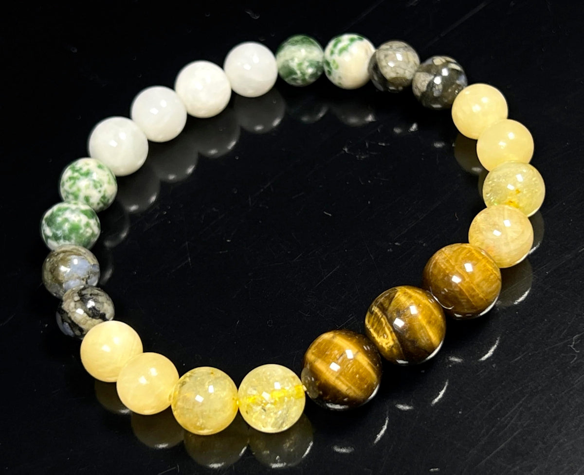 AWAKEN YOUR KUNDALINI Gemini Birthstone Bracelet – Multi-Chakra Balance & Zodiac Energy